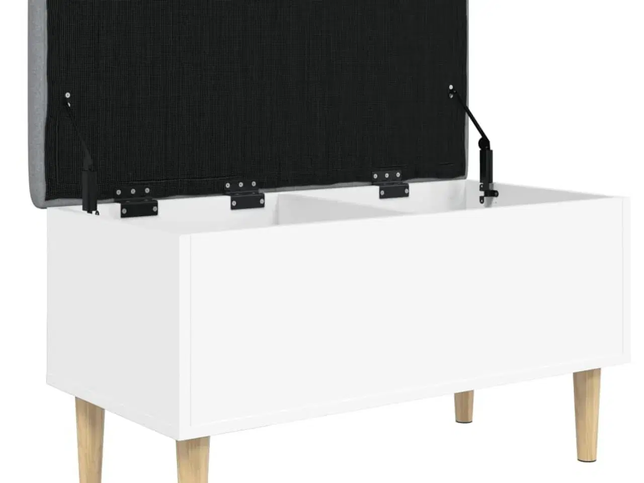 Billede 4 - Opbevaringsbænk 82x42x46 cm konstrueret træ hvid