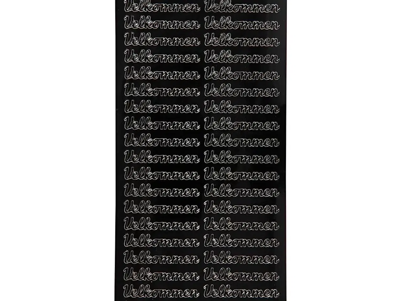 Billede 1 - Stickers, velkommen, ark 10x23 cm, sort, 1 ark