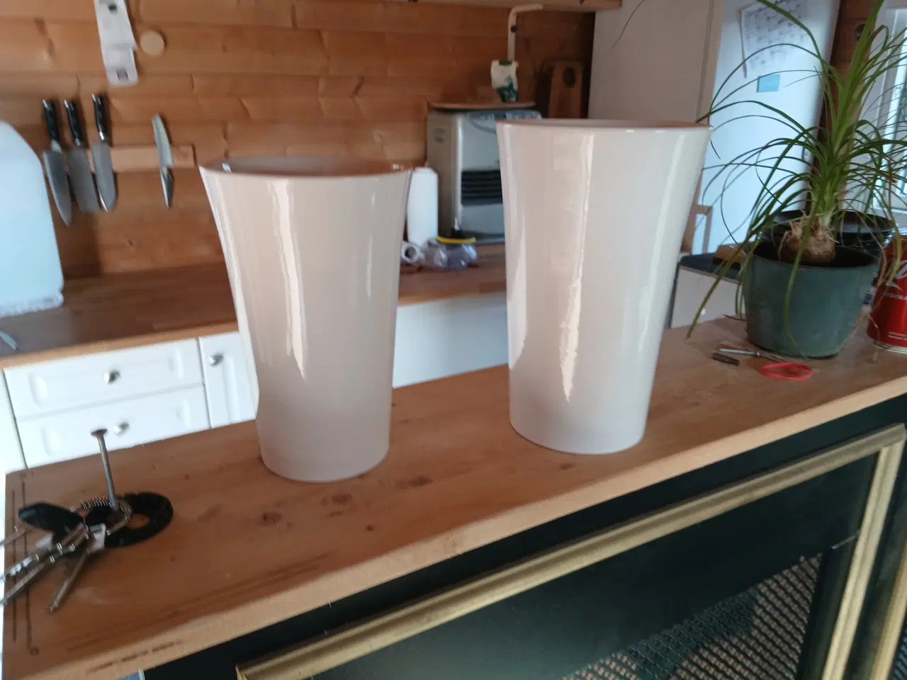 Billede 2 - 1 Par Rudolph keramik vaser 355/22 hvide