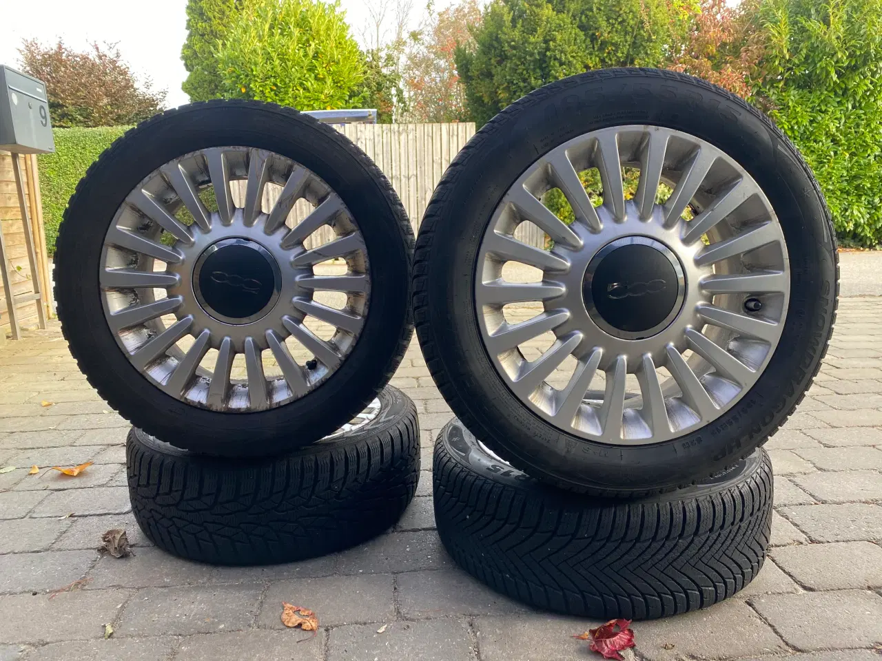 Billede 1 - Orginale Fiat 500 hjul med vinterdæk  