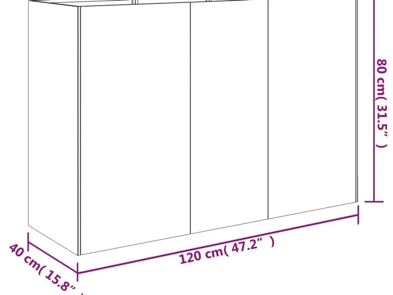 Billede 6 - Højbed 120x40x80 cm cortenstål