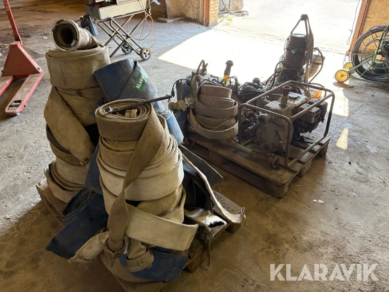 Billede 3 - Lot. Pumper Robot Pompen SPT Grundfos Honda 7 styk med brandslanger