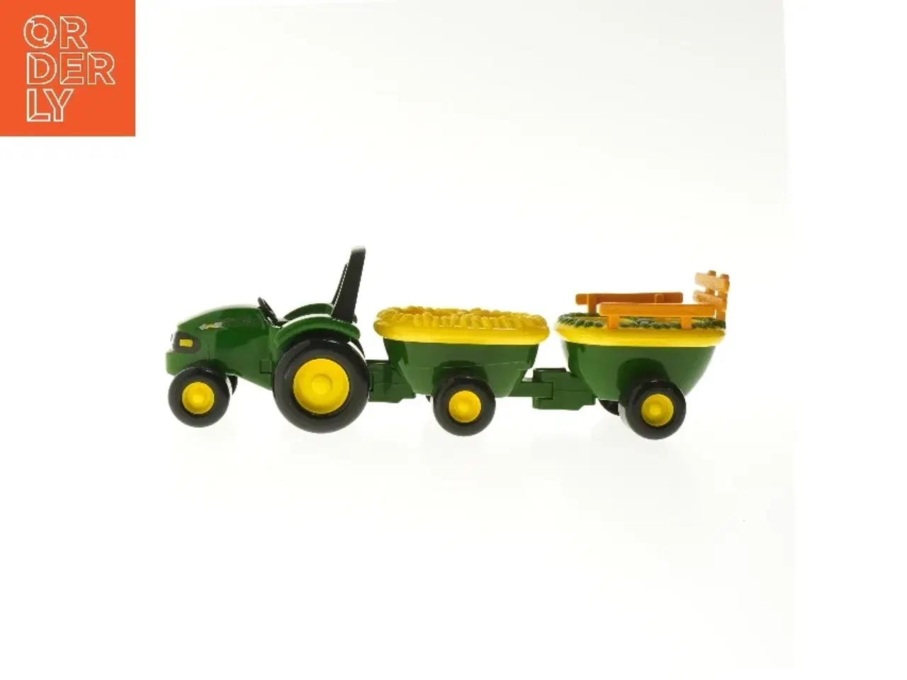 Billede 4 - Legetøjstraktor med vogn (str. 11x36x9,5 cm)