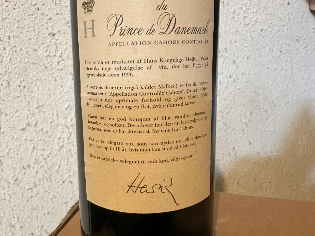 Billede 2 - Prins Henriks Rødvin
