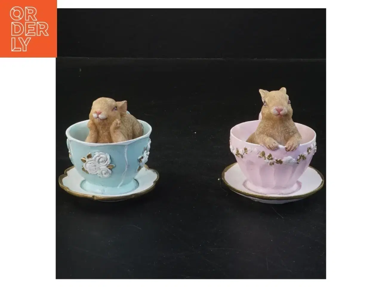 Billede 3 - Dekorative kaniner i tekopper fra La Vida (str. 8,5 cm)