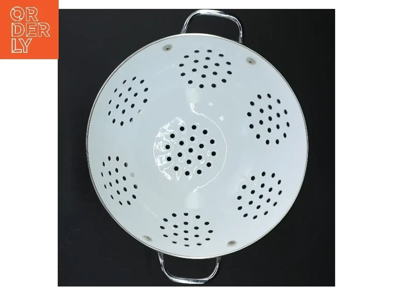 Billede 3 - Hvid metalsigte (str. Ø 22x12,5 cm)