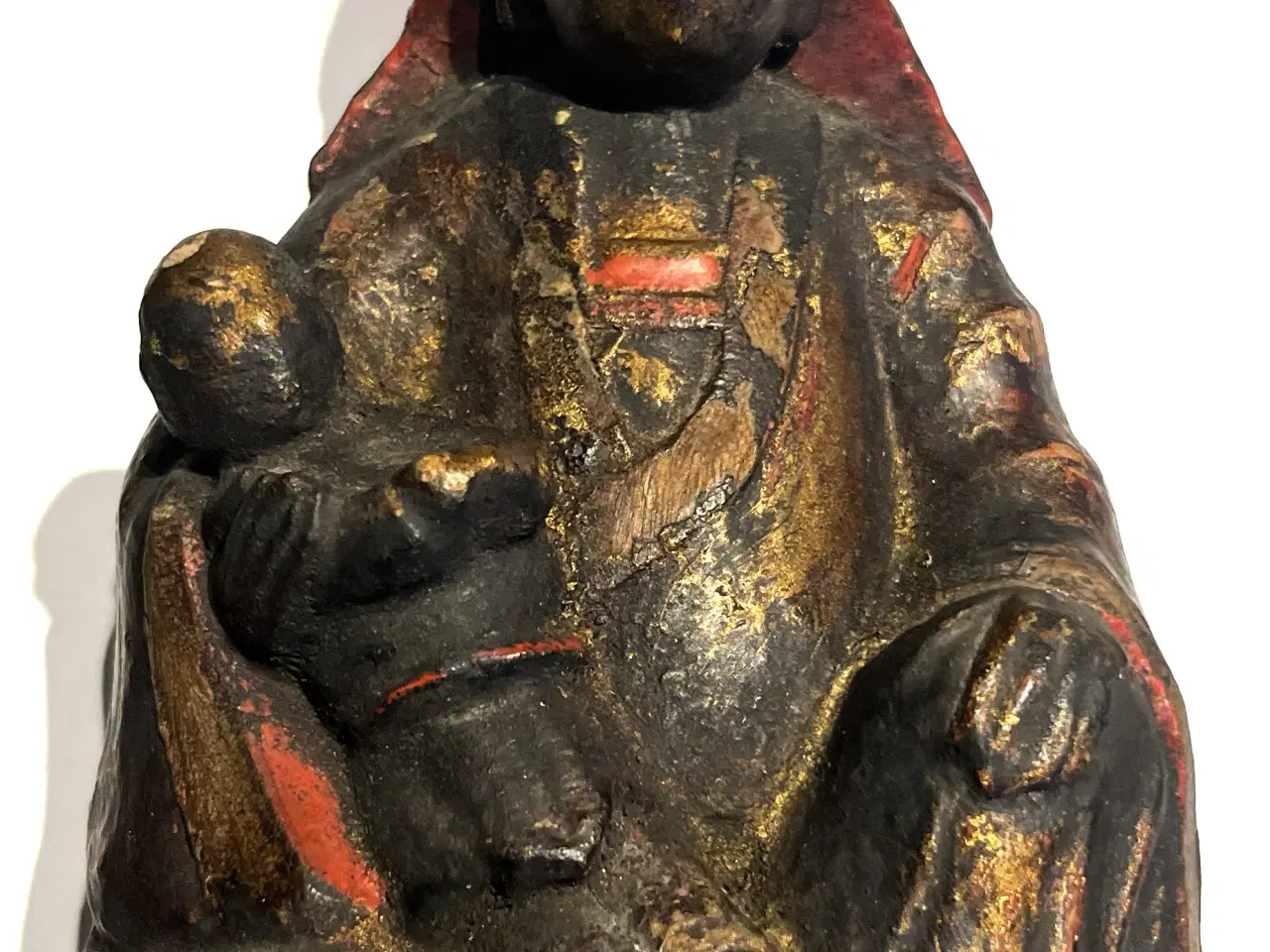 Billede 1 - Buddha ----Kinesisk Jomfru Marie m. barn  h. 17 cm
