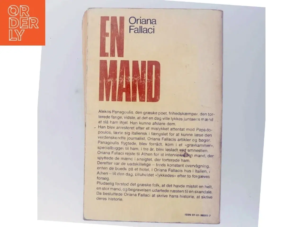 Billede 3 - En Mand af Oriana Fallaci fra Gyldendal
