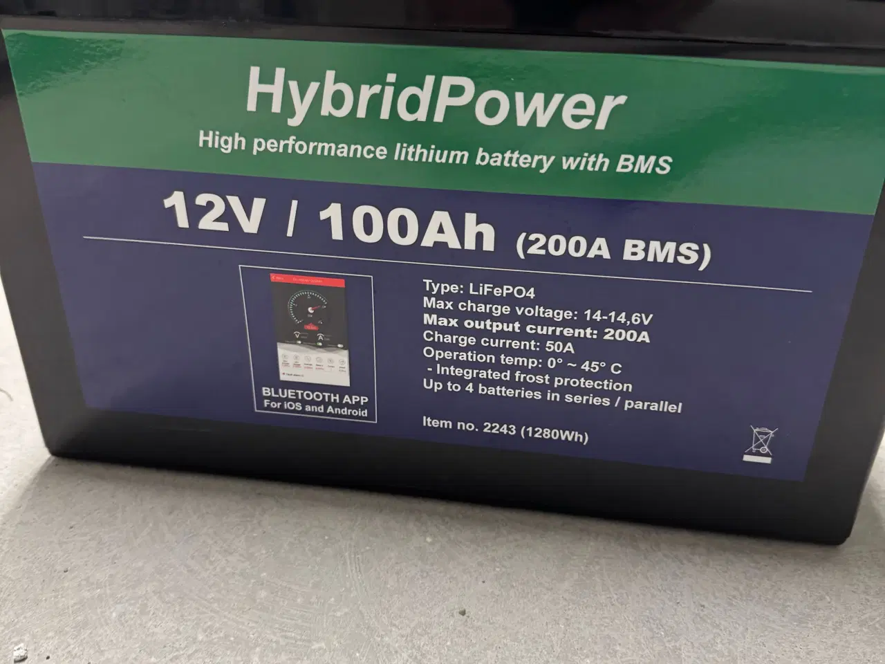 Billede 2 - LiFeP04 12 v batteri