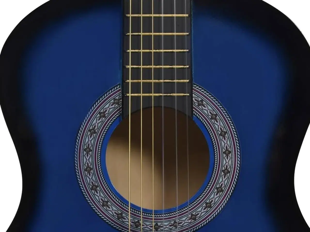 Billede 9 - Klassisk guitarsæt 8 dele til børn og begyndere 3/4 36" blå