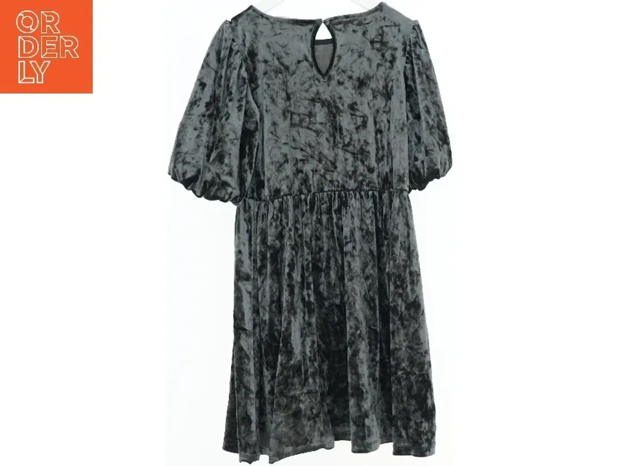 Billede 2 - Velour kjole med pufærmer fra H&M (str. 128)