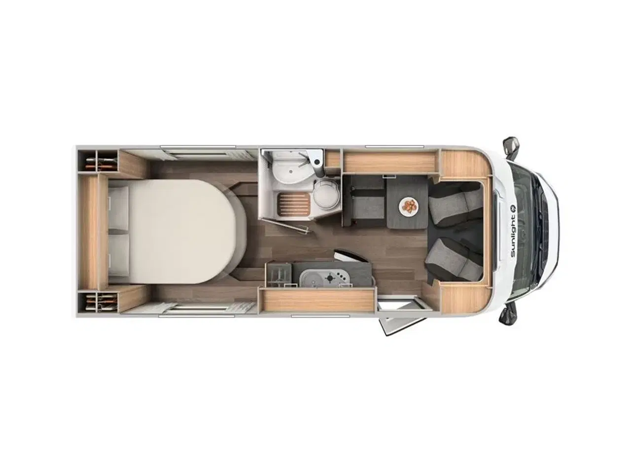 Billede 18 - 2022 - SunLight VAN V69   Fritstående dobbeltseng i bag