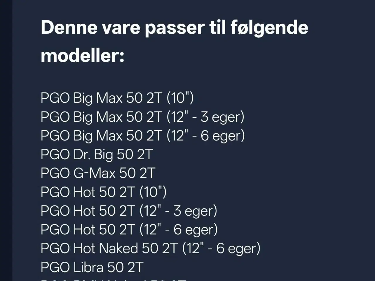 Billede 5 - PGO Hot 50/Dr.Big/PMX. Originalt Varmeskjold