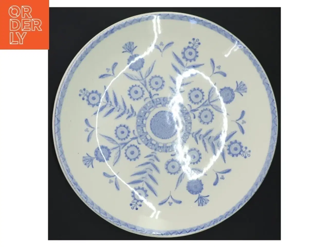 Billede 4 - Porcelænstallerkener med blå blomstermønster fra Stavangerflint (str. Ø 24 cm)