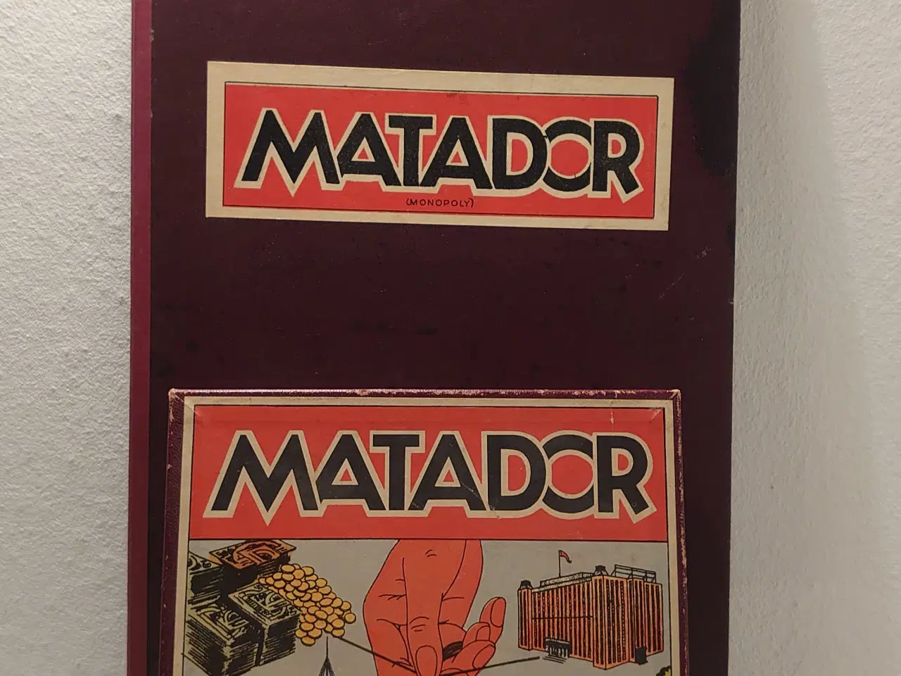 Billede 1 - Gammelt Matadorspil fra før 1948 med metalbiler