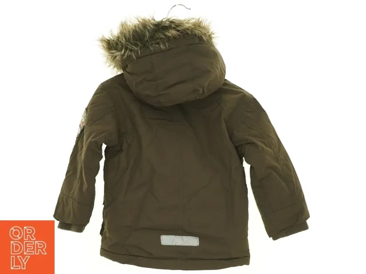 Billede 2 - Varm Parka jakke med aftagelig hætte og pelskant (str. 86 cm)