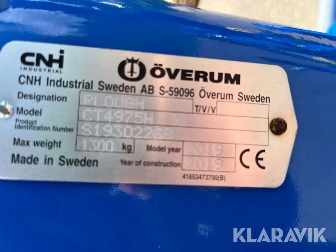 Billede 5 - Plov Överum CT 5 furet