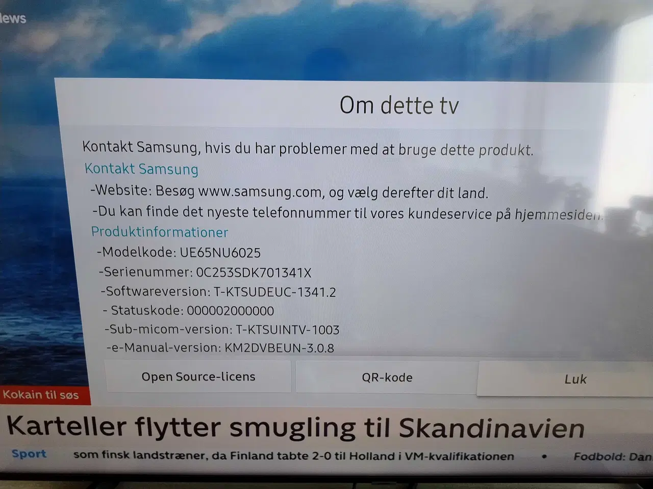 Billede 2 - Samsung series 6, 65" smart tv med soundbar.