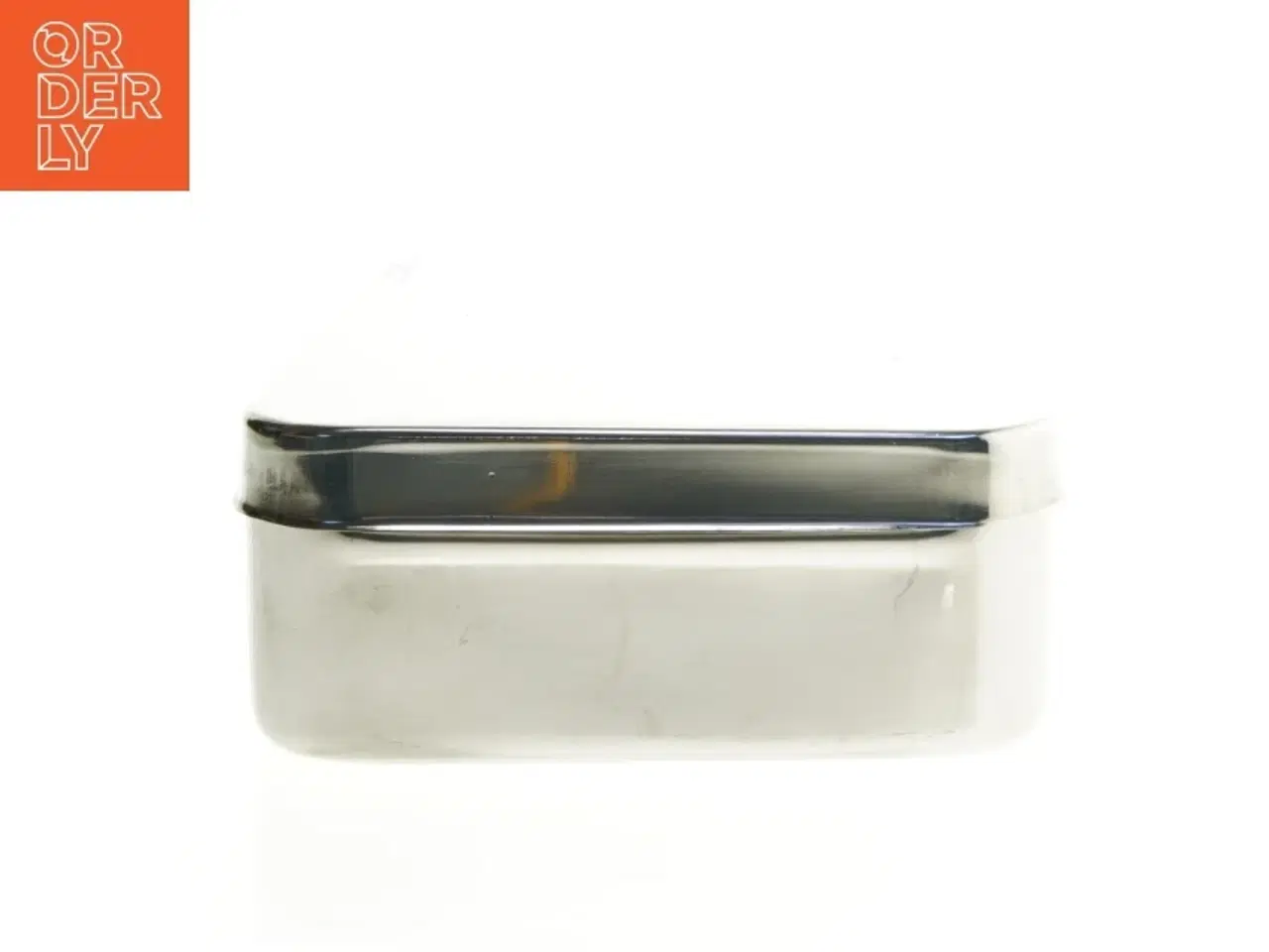 Billede 2 - Stål opbevaringskasse med låg (str. 32x15 cm) Låget binder