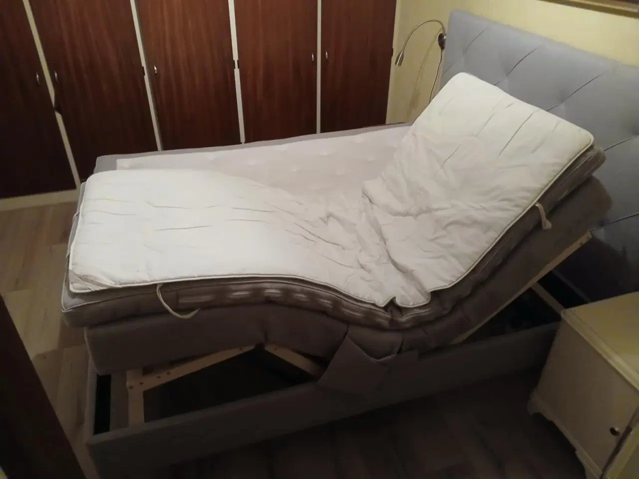 Billede 3 - Elevationsseng, dobbelt 2x 80x200 cm + hovedgærde