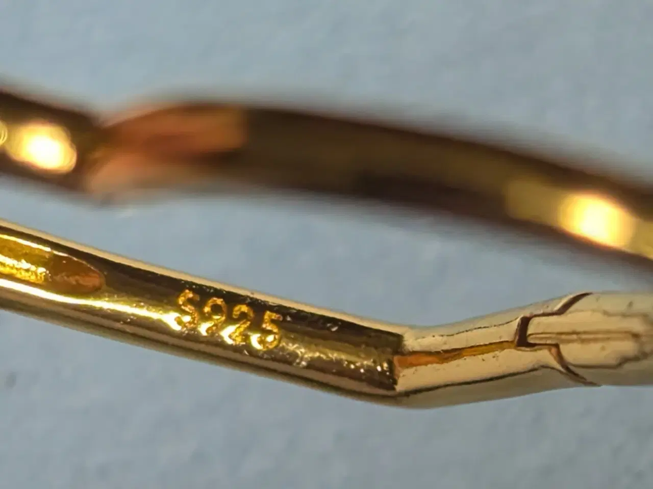 Billede 2 - Forgyldte sterling sølv Hjerte creoler.