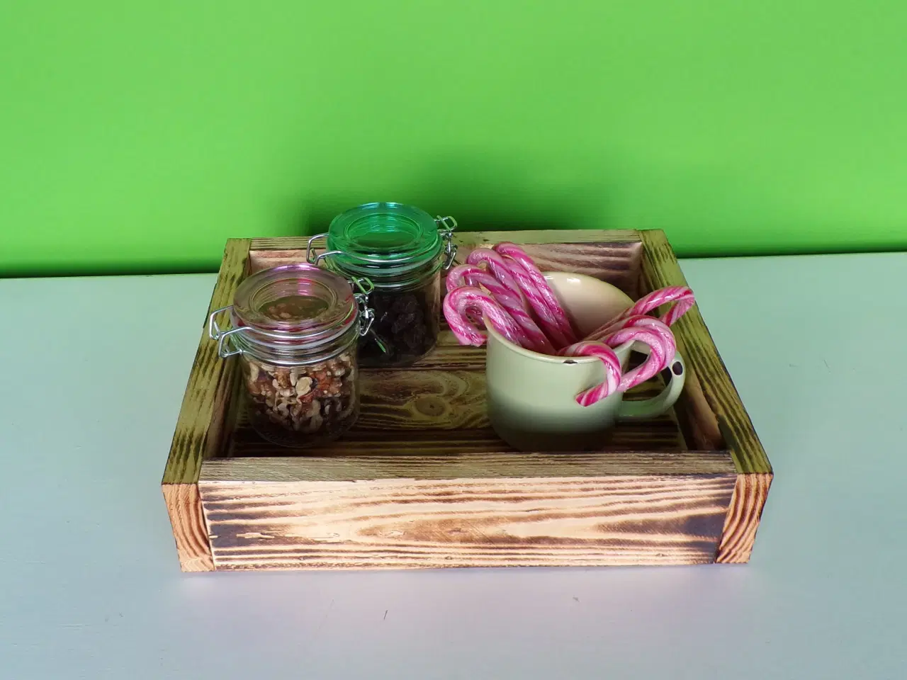 Billede 7 - Træ kasse / bakke genbrugstræ fyr 40,1 x 24,9