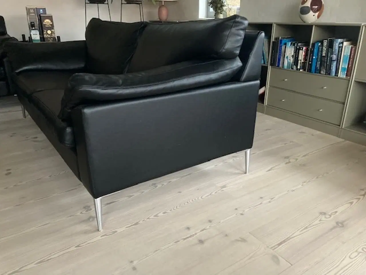 Billede 3 - Søren Lund sort lædersofa 2 1/2 pers.