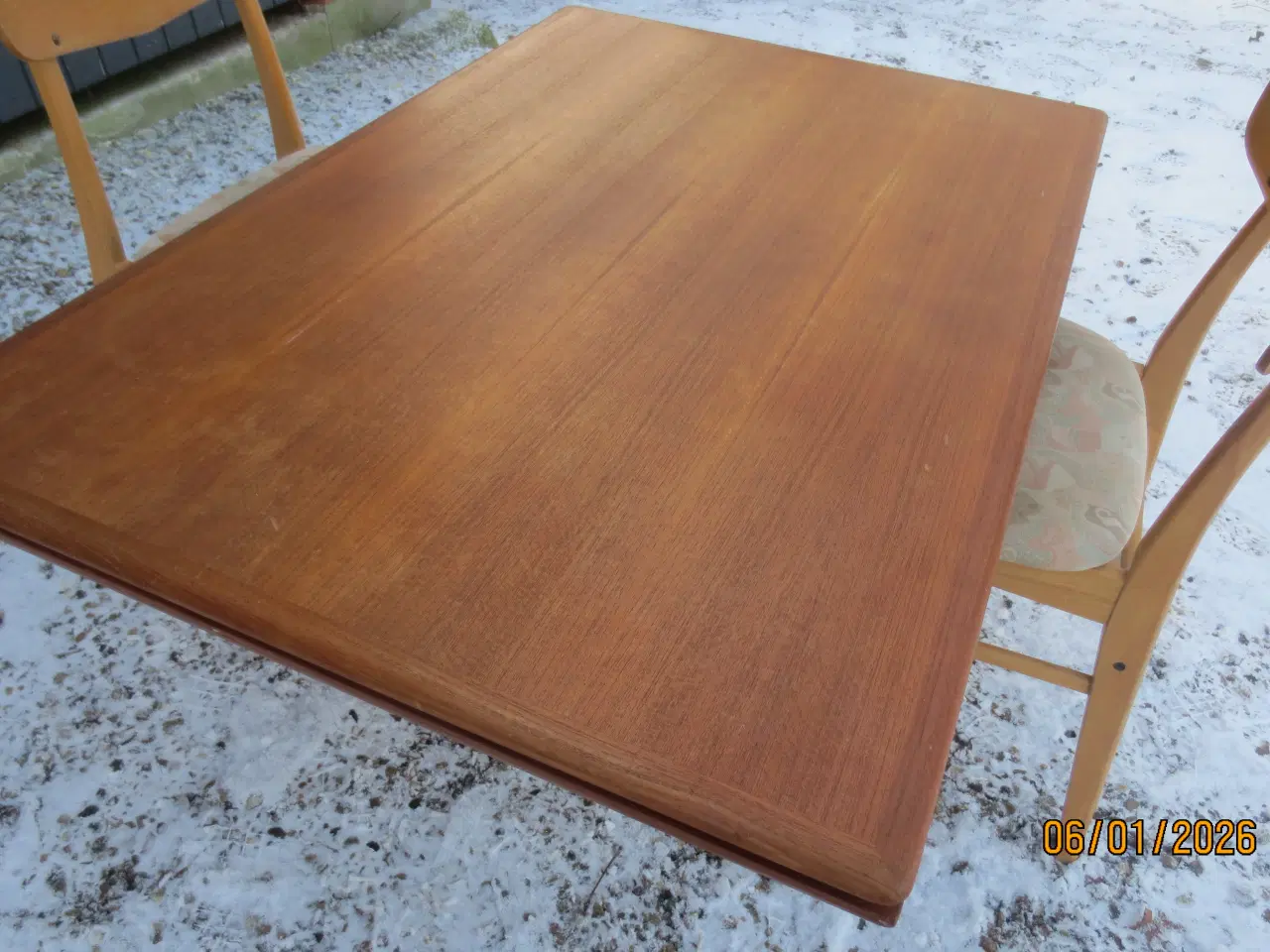 Billede 4 - 1 stk Teak Spisebord med Hollandsk udtræk