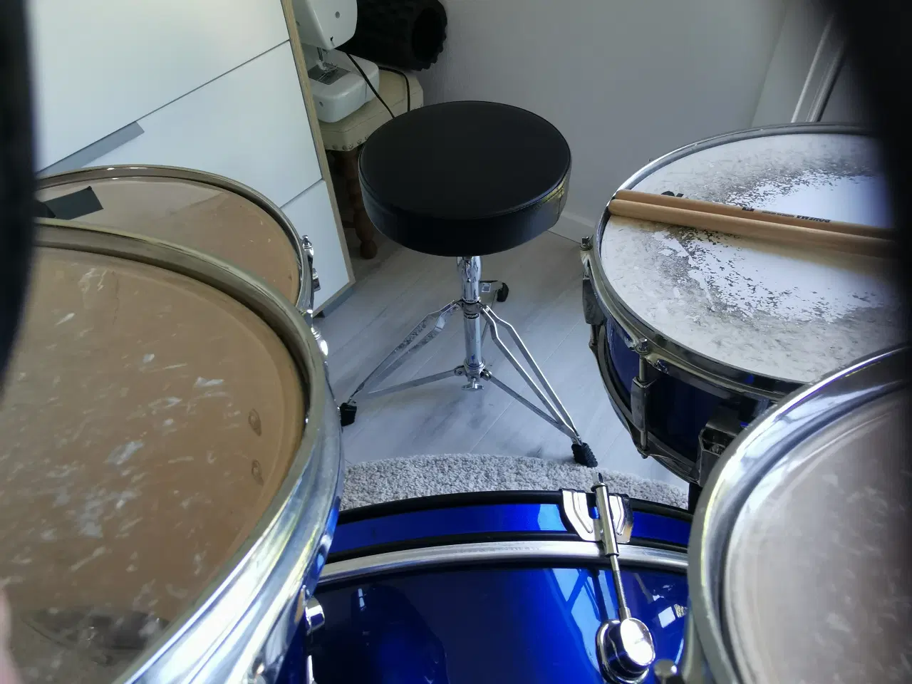 Billede 2 - Trommesæt komplet Yamaha D2drum + ny stol