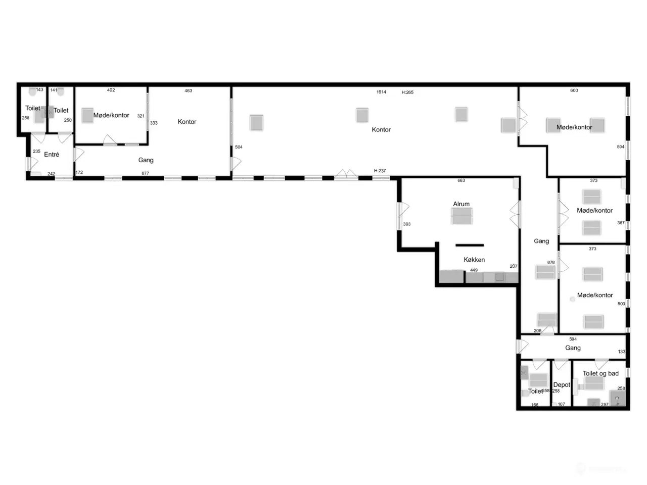 Billede 13 - Effektivt kontorlejemål i Sølvgården lige ved Kongens Have