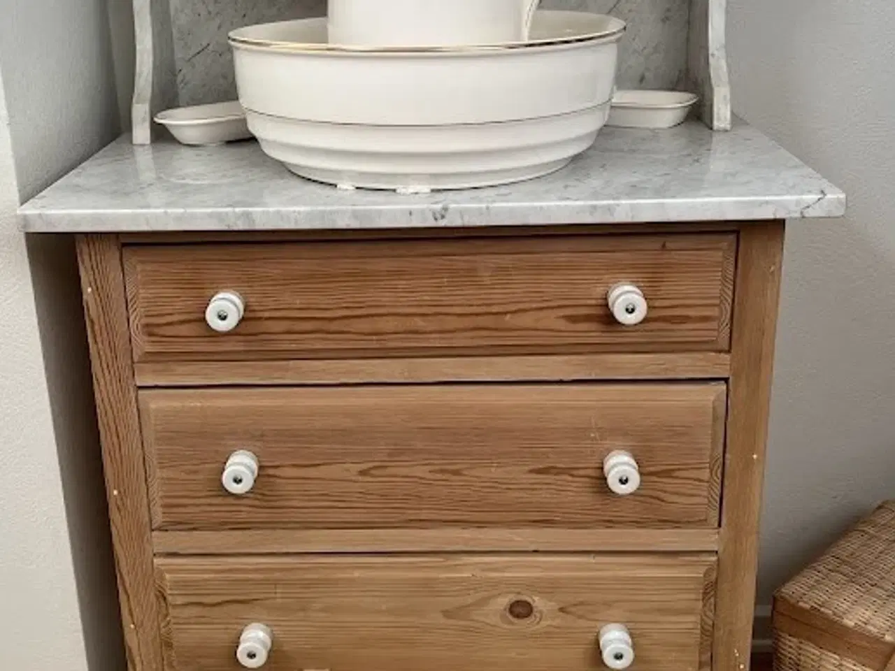 Billede 3 - Servante m. Marmor plade fra 30erne