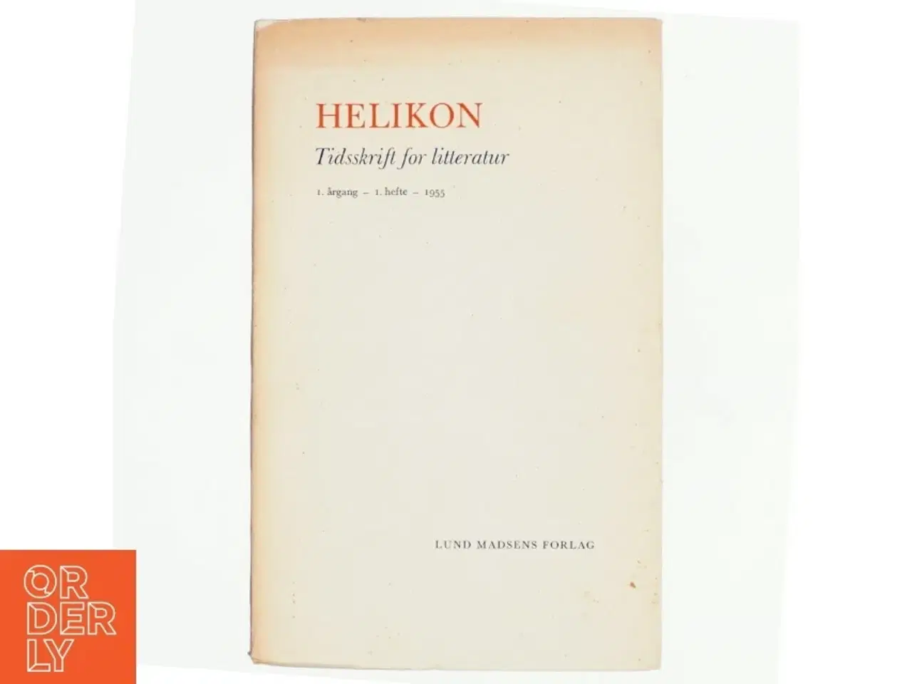 Billede 1 - Helikon, tidsskrift for litteratur