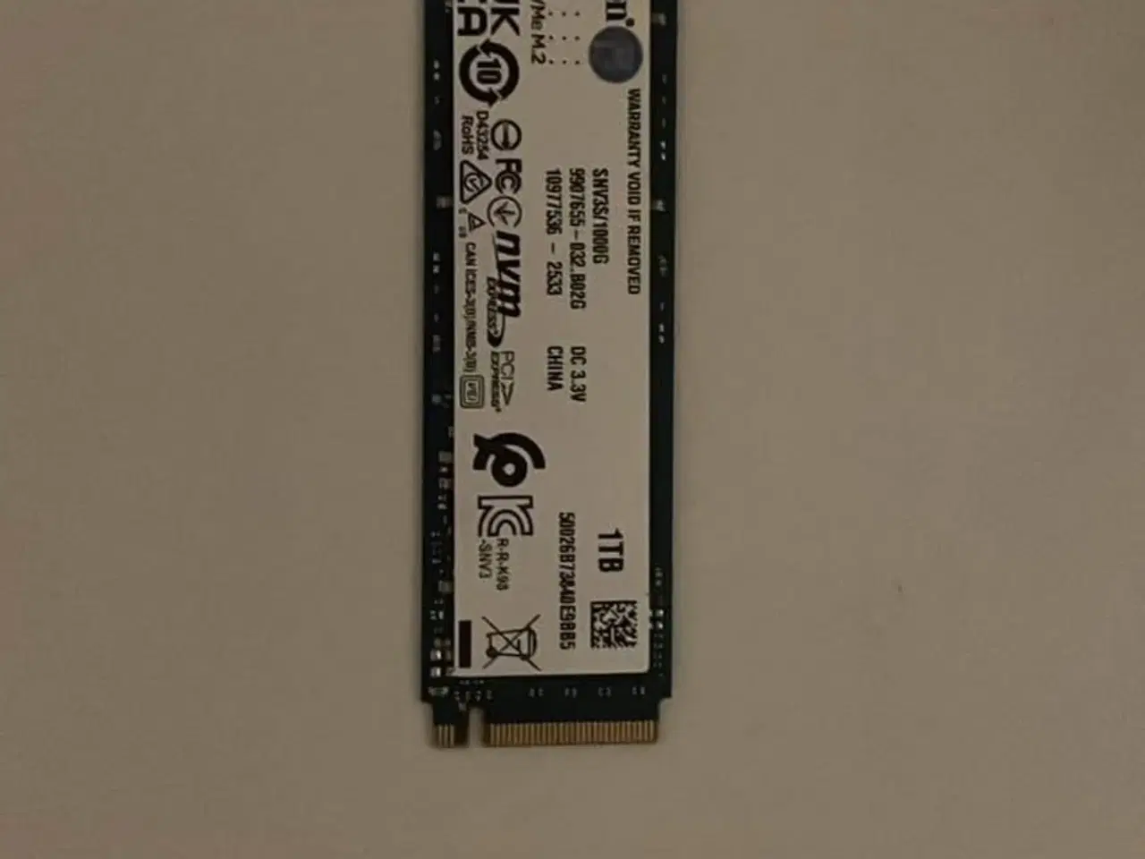 Billede 1 - 1TB Kingston m.2 NVMe