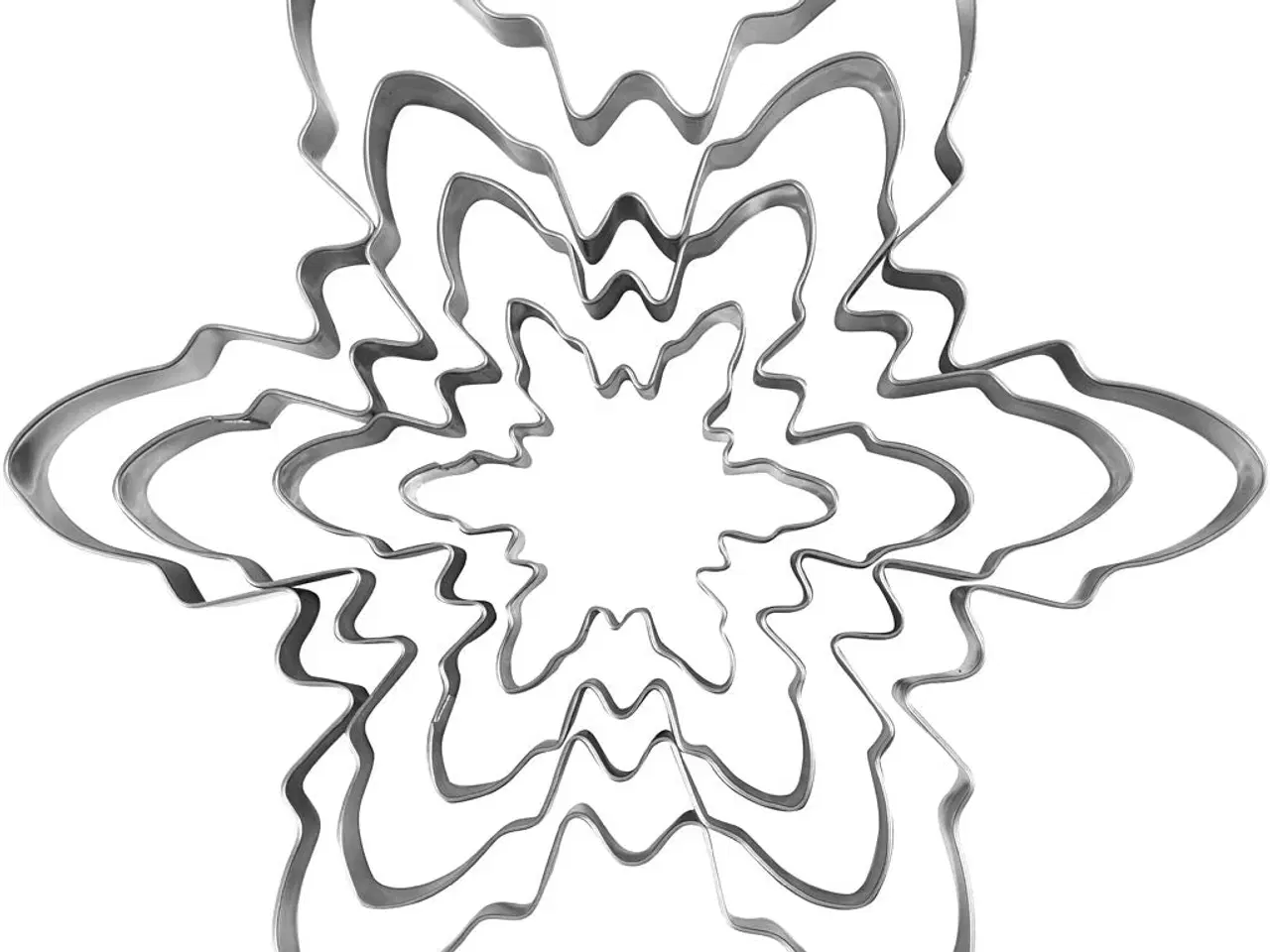 Billede 1 - Udstiksforme, Snefnug, H: 2,5 cm, str. 6-16,5 cm, 1 stk./ 1 pk.