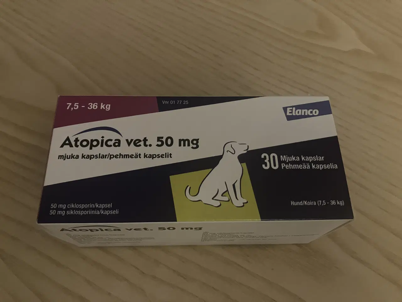 Billede 1 - Medicin til hund/Atopica vet. 50mg.