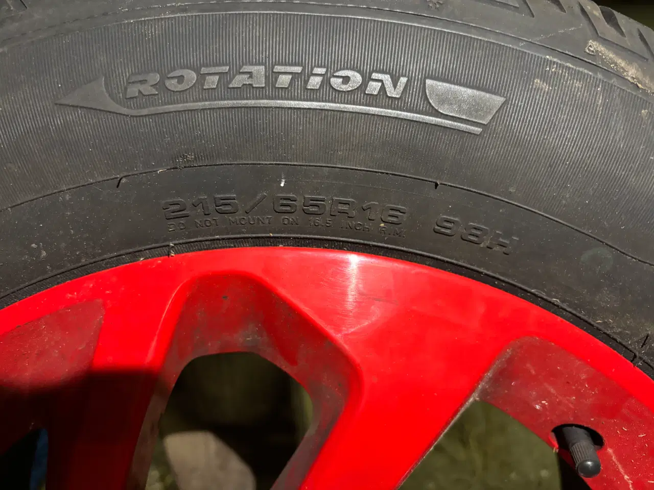 Billede 3 - Røde alufælge 