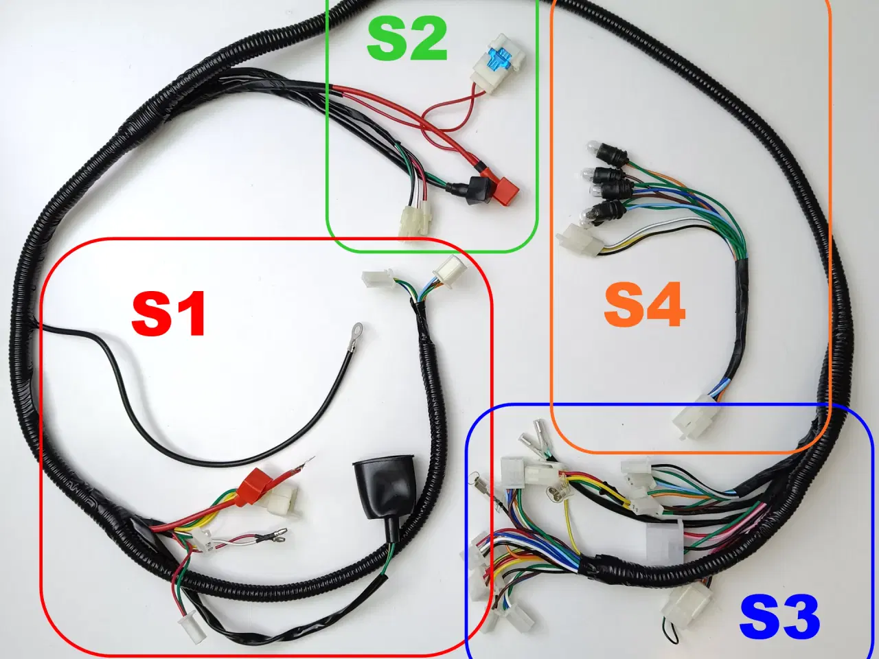 Billede 2 - NY! Ledningsnet komplet til scootere