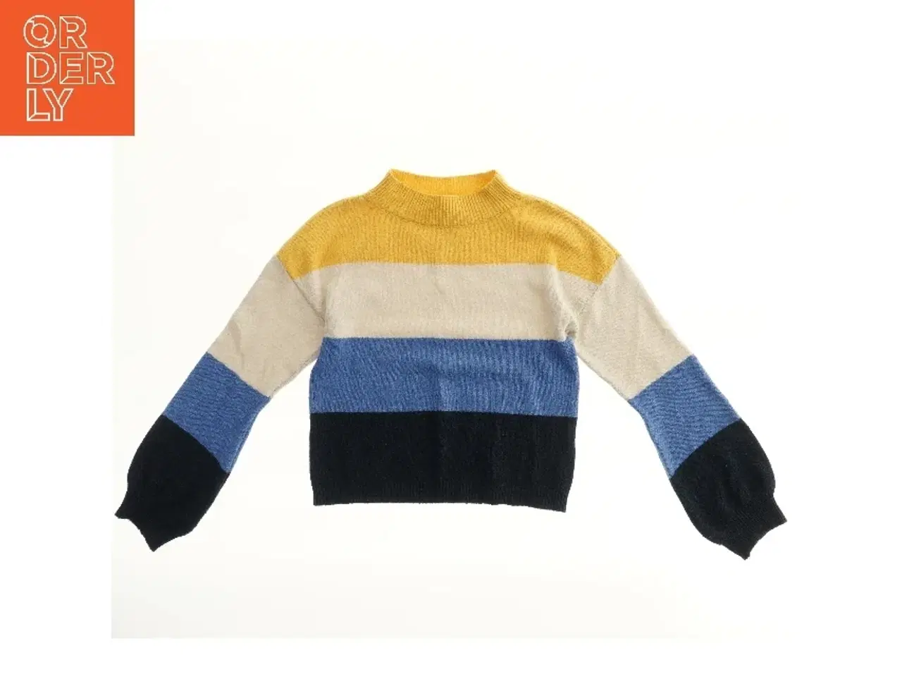 Billede 1 - Strikket sweater med farvede striber fra LMTD (str. 140)