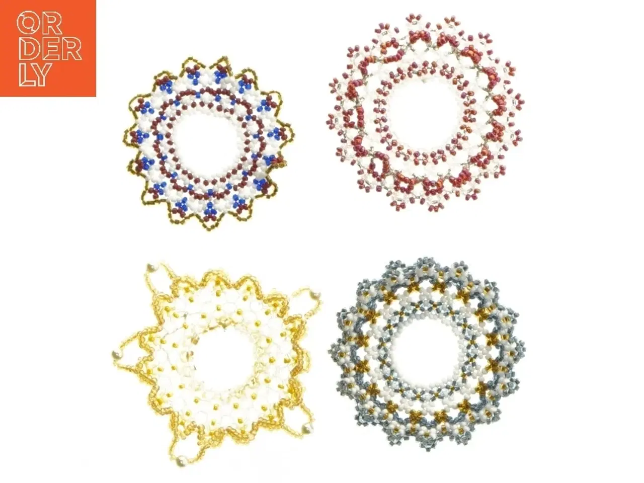 Billede 1 - (str. Ø 7 cm) lyskranse i perler