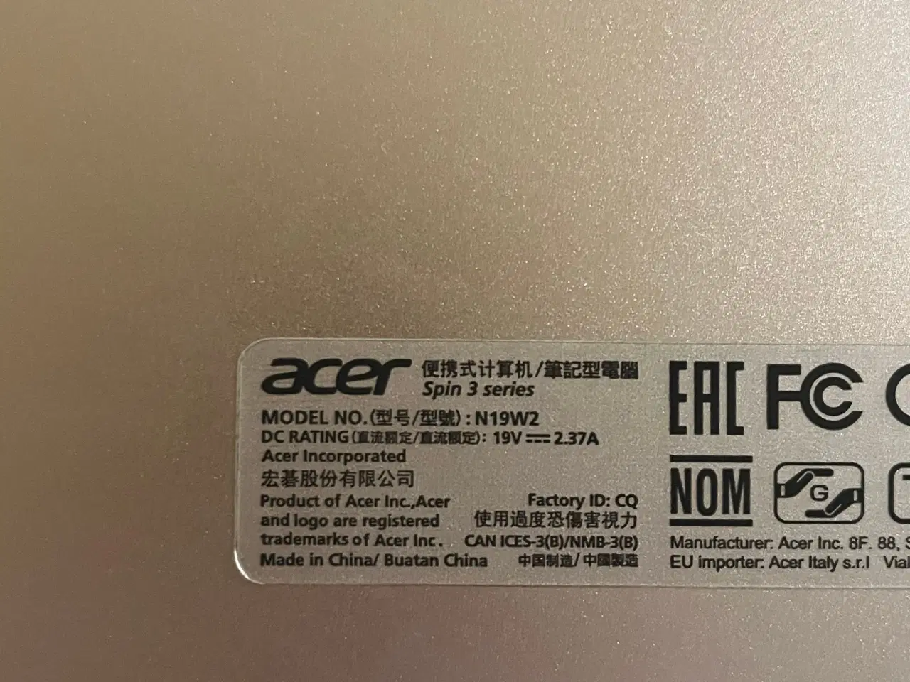 Billede 4 - Laptop Acer Spin 3