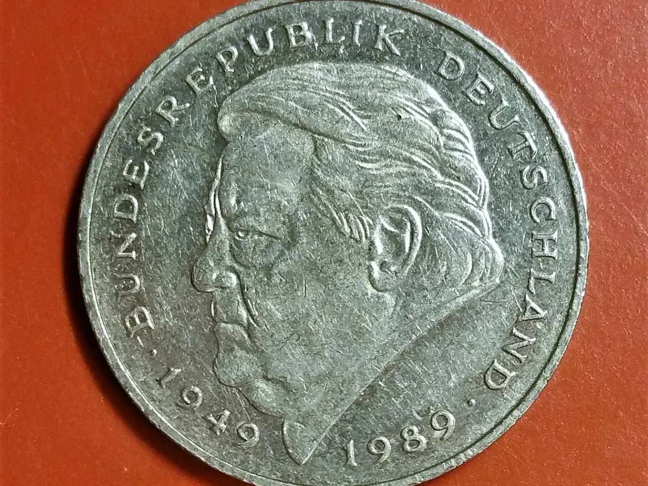 Billede 4 - TYSKLAND 5 x 2 MARK 1995 G BEDRE ÅR! F.J. Strauss
