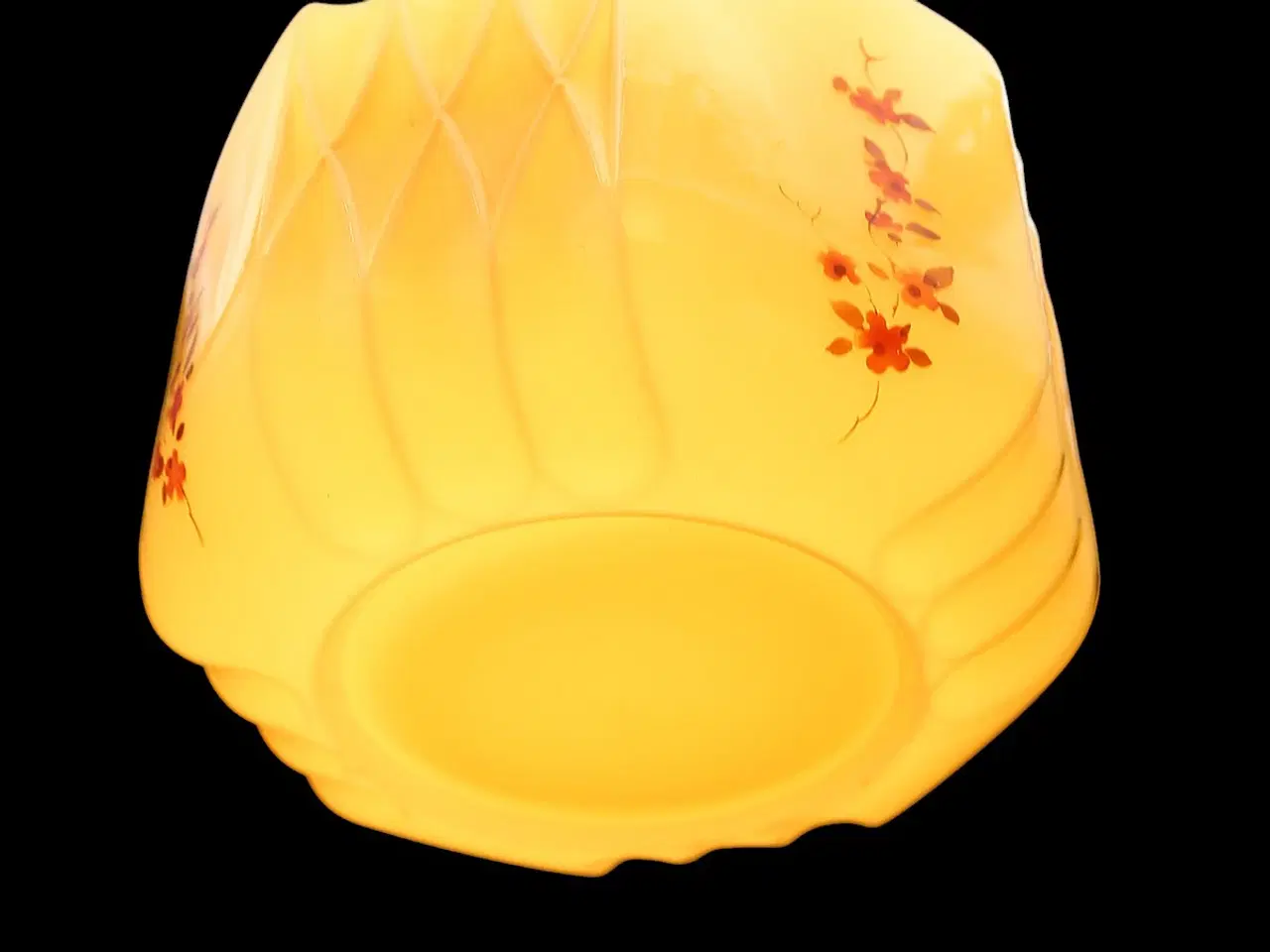 Billede 4 - Stor Art Deco glaspendel med blomster, ca. 1930–40