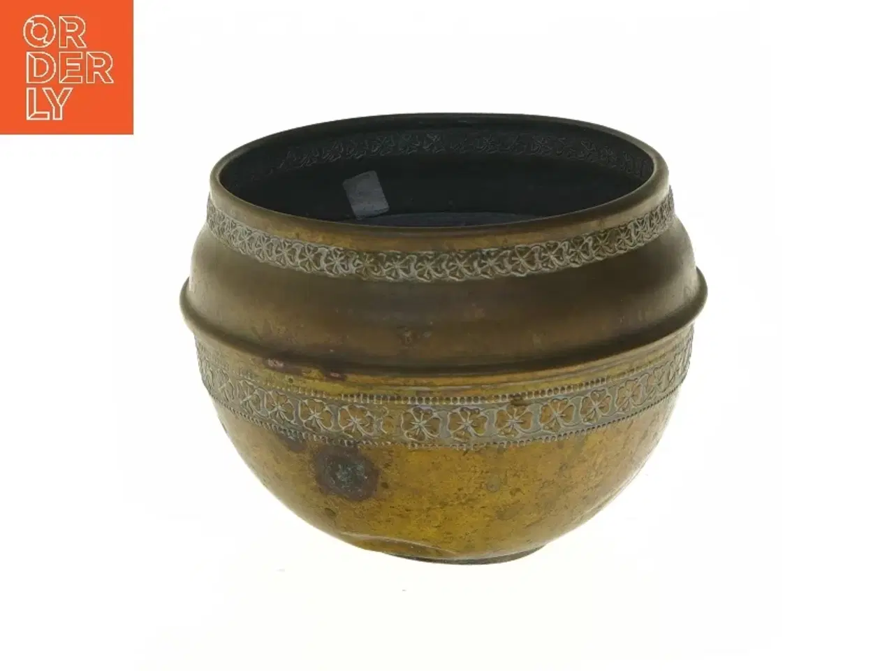 Billede 4 - Dekorativ messing vase (str. Ø 12x13 cm)