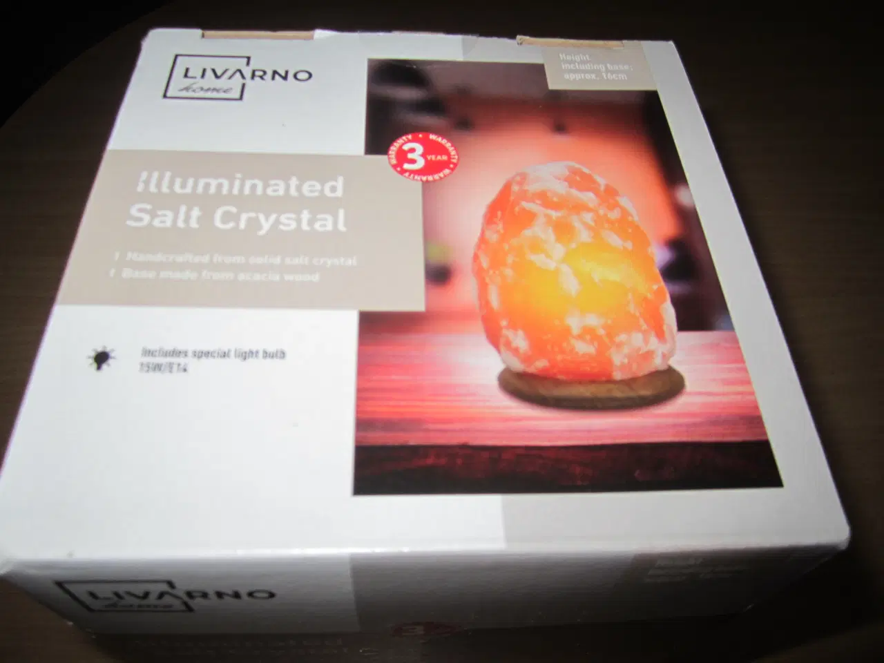 Billede 3 - LAMPE. Salt Crystal med lys.