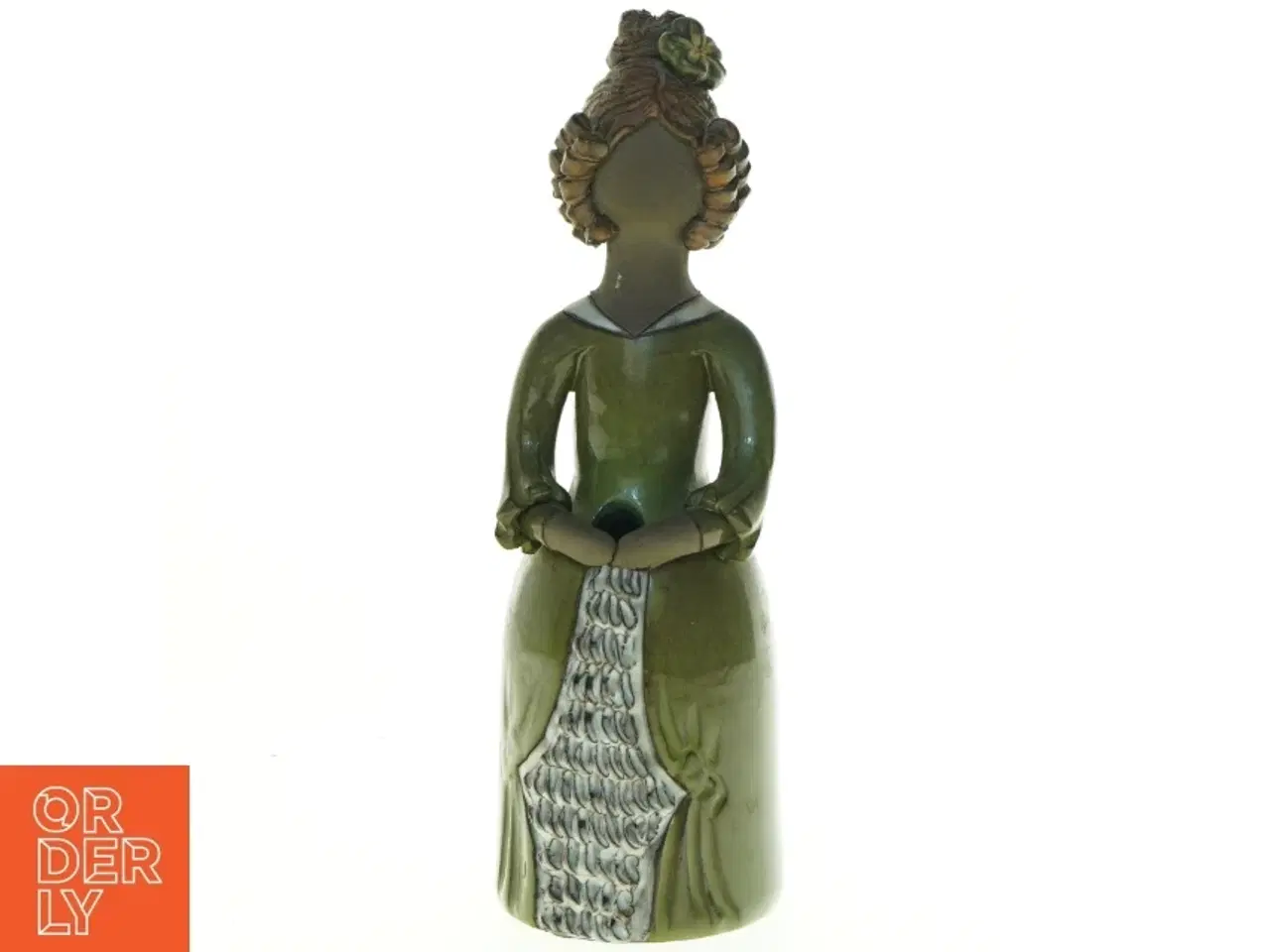 Billede 1 - Keramikfigur, kvinde (str. 27 x 9 cm)