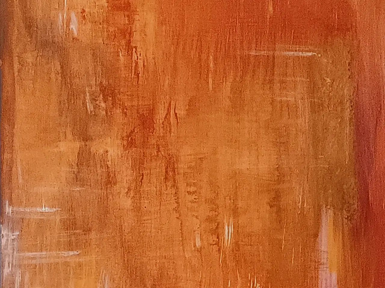 Billede 1 - Akrylmaleri moderne abstrakt lærred orange