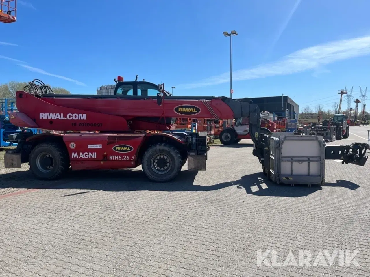 Billede 6 - Rotations Teleskoplæsser Magni RTH5.26 S med kranspil mandskabskurv gafler kranarm