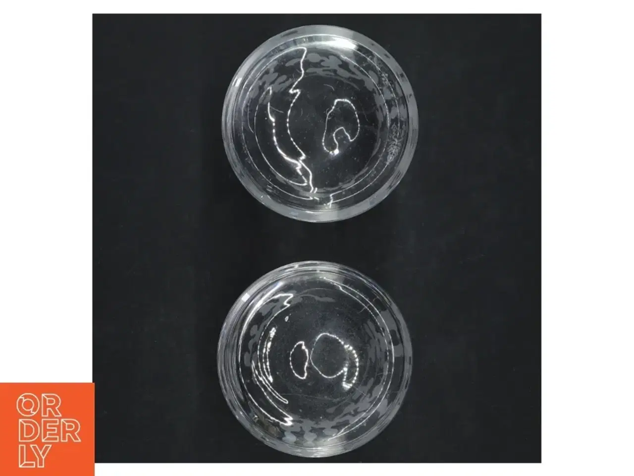 Billede 2 - Gennemsigtige glasvaser med snefnugmønster (str. 7,5 cm, ø 6,5 cm)