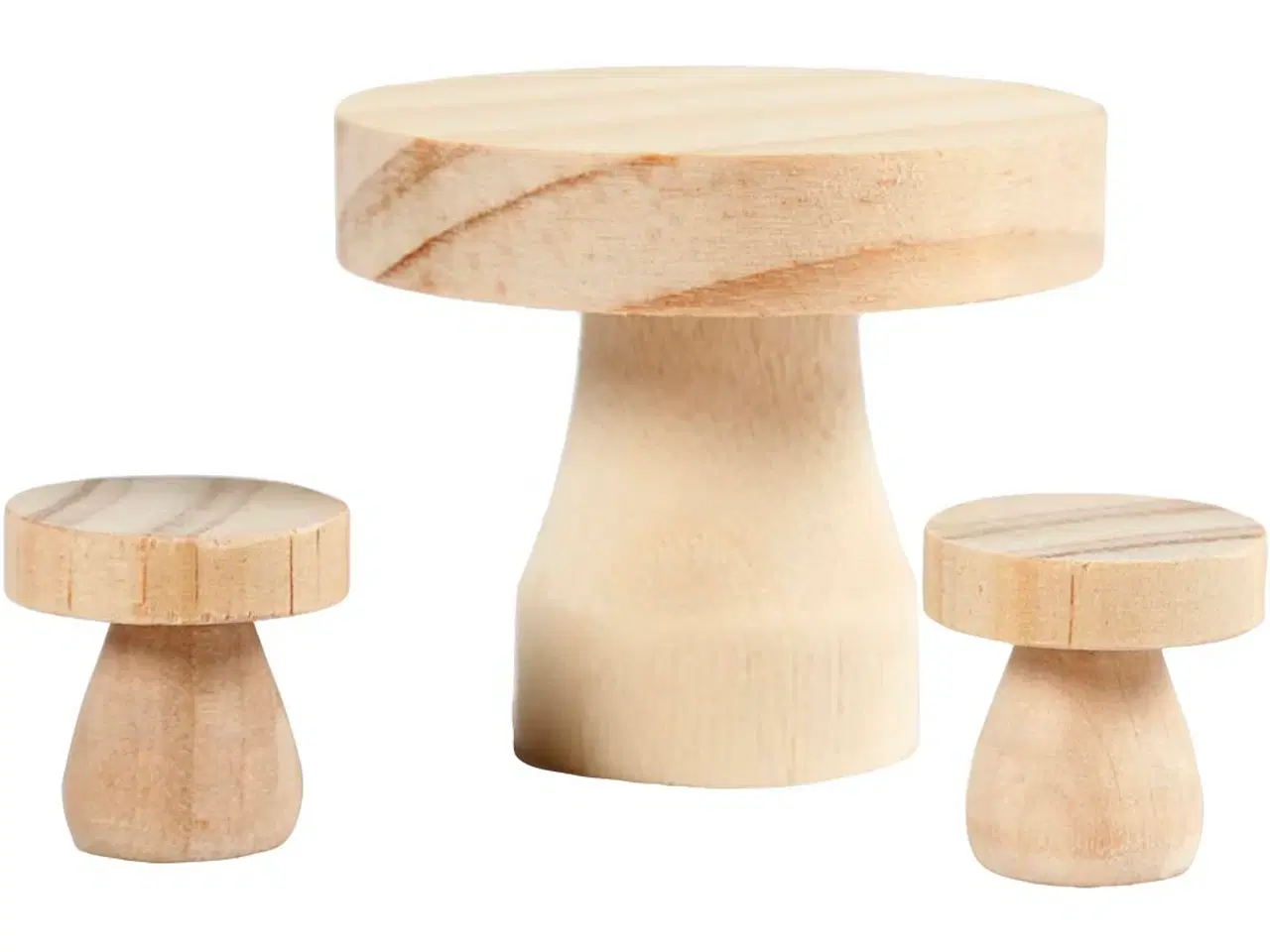 Billede 1 - Elegant Møbelsæt med Rundt Bord og Skamler