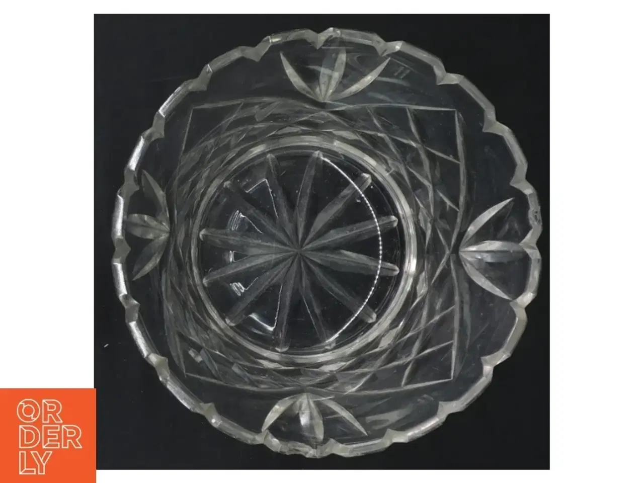 Billede 2 - Glasvase med diamantmønster (str. Ø 14 cm)